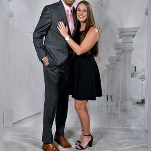 by&by fit and flare halter Little Black Dress Sz 7 LBD